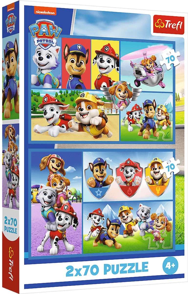 Puzzel - 2x70 - Paw Patrol-regels Trefl 34441 fra Trefl, Flerfarvet-udgave – æske