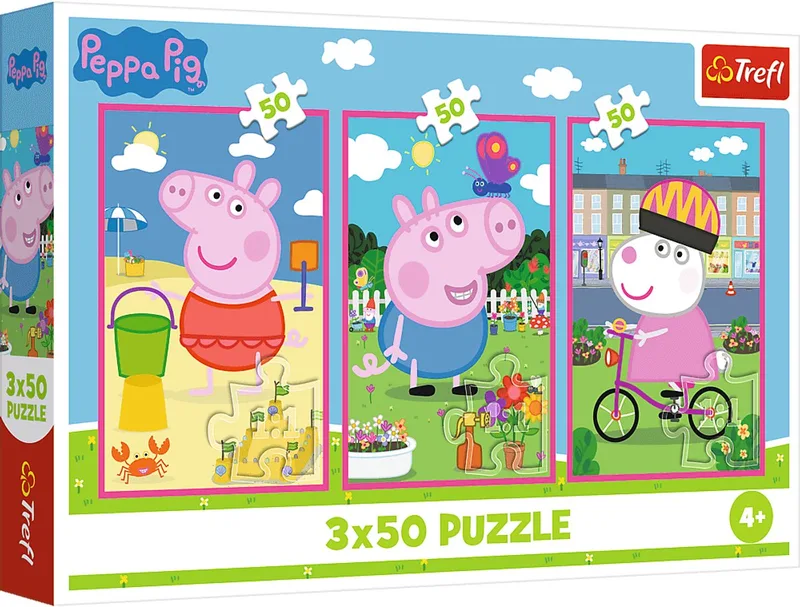 Puzzel - 3x50 - De kracht van vriendschap / Peppa Pigmix 70% 34877 from Trefl, Multicolour edition – box