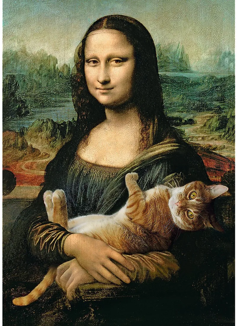 puzzel - 500 stukjes from Trefl, Mona Lisa met Kat edition – box