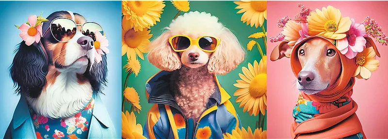 puzzel - 500 stukjes panorama Doggie Fashion Week dieren. from Trefl, Multicolour edition – box