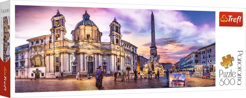 Puzzel 500 stukjes - Rome - Panorama van Trefl, editie Meerkleurig – doos
