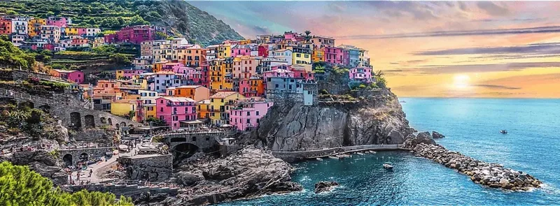 puzzel 500 stukjes - Vernazza zonsondergang Italië panorama. from Trefl, Multicolour edition – box