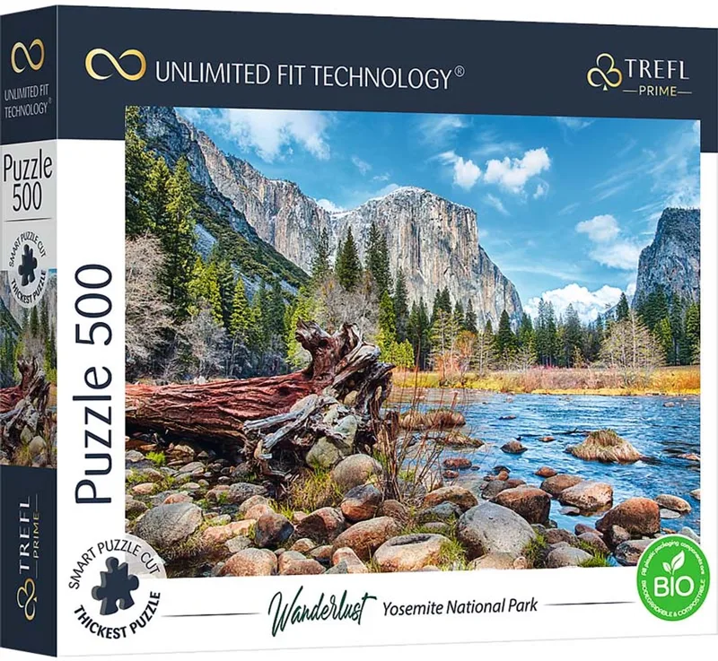 puzzel 500 stukjes Yosemite National Park FSC duurzaam karton. van Trefl, editie Meerkleurig – doos