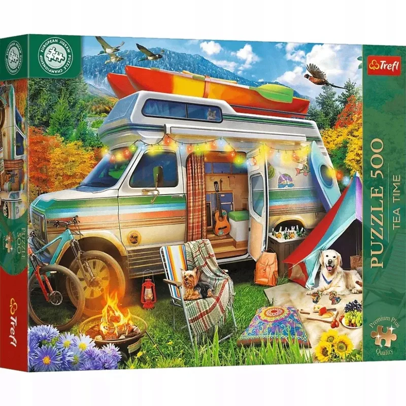 Puzzel 500 Stukken: Tea Time Camper - Premium Kwaliteit van Trefl – doos