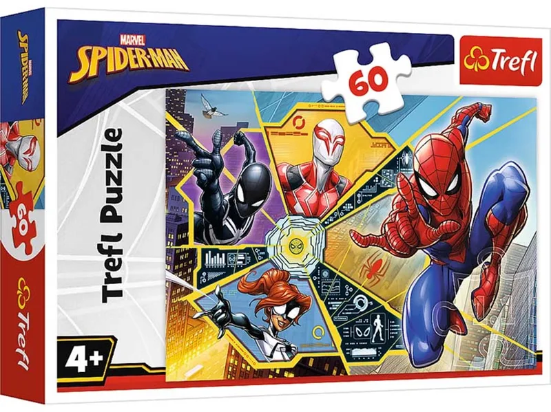 puzzel 60 stukjes - Disney Marvel Spiderman avontuur. from Trefl, Multicolour edition – box