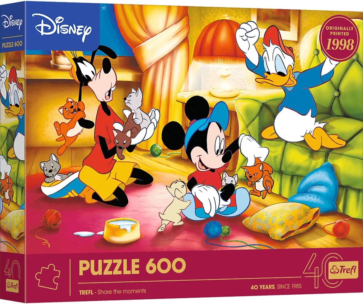 puzzel 600 stukjes - 40 jaar Trefl - Mickey Mouse en Friends. de Trefl, édition Multicolore – boîte