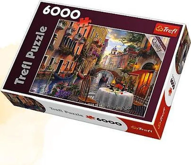 puzzel 6000 stukjes - Romantic supper - legpuzzel. de Trefl, édition Multicolore – boîte