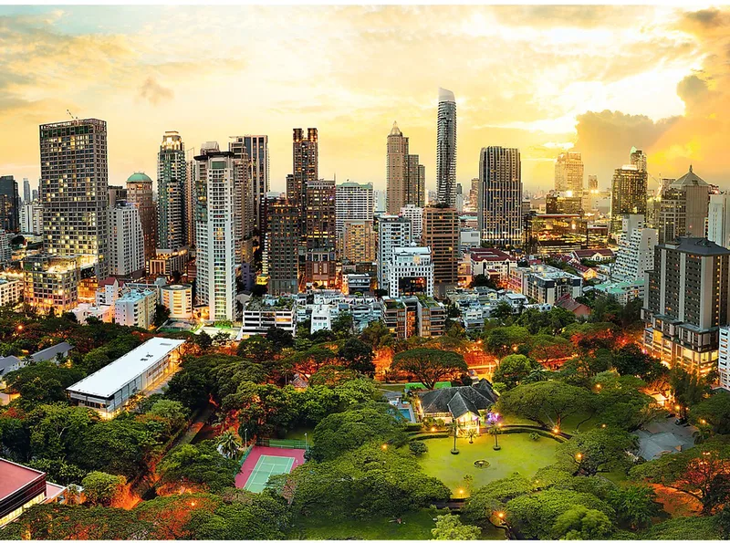 puzzel Bangkok zonsondergang - 1000 stukjes legpuzzel. van Trefl, editie Meerkleurig – doos