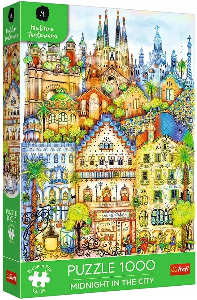 Puzzel Barcelona 's Nachts 1000 Stukjes from Trefl, Multicolour edition – box