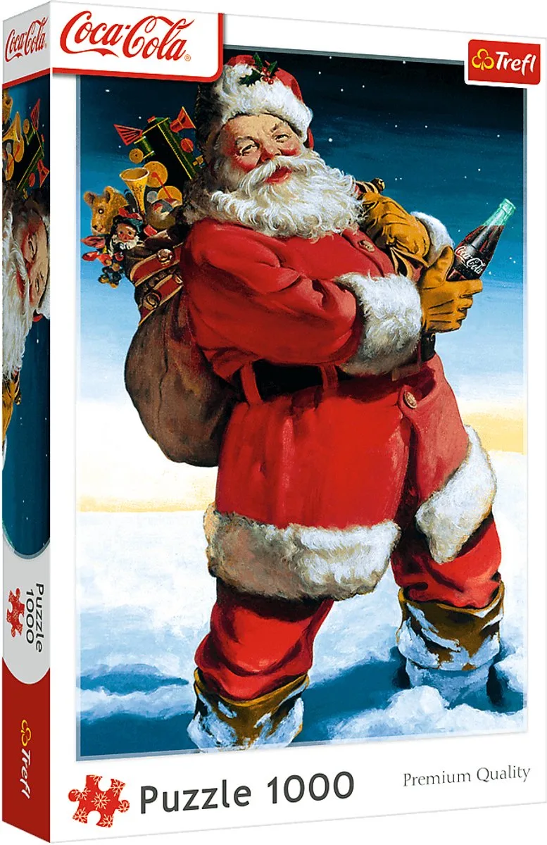 puzzel Coca-Cola kerstman sneeuw 1000 stukjes FSC karton. de Trefl, édition 3 – boîte