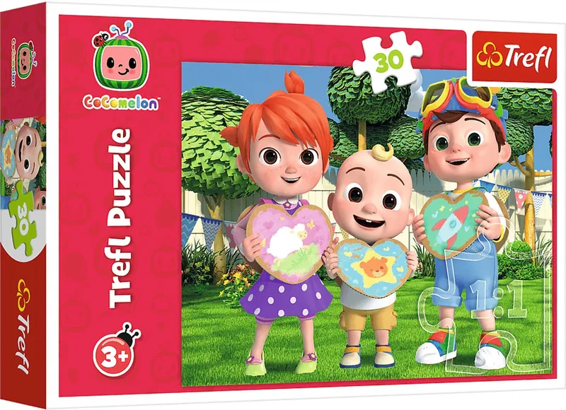 puzzel - Cocomelon cartoon - 30 stukjes - kleurrijk kinderspel. van Trefl, editie Meerkleurig – doos
