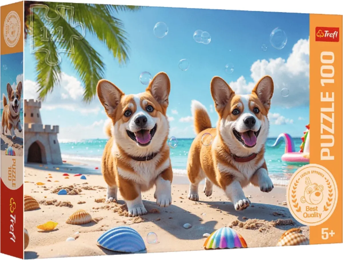 Puzzel Corgi hondje 100 stukjes - Puzzle Corgi - piesek 100 van Trefl, editie Meerkleurig – doos