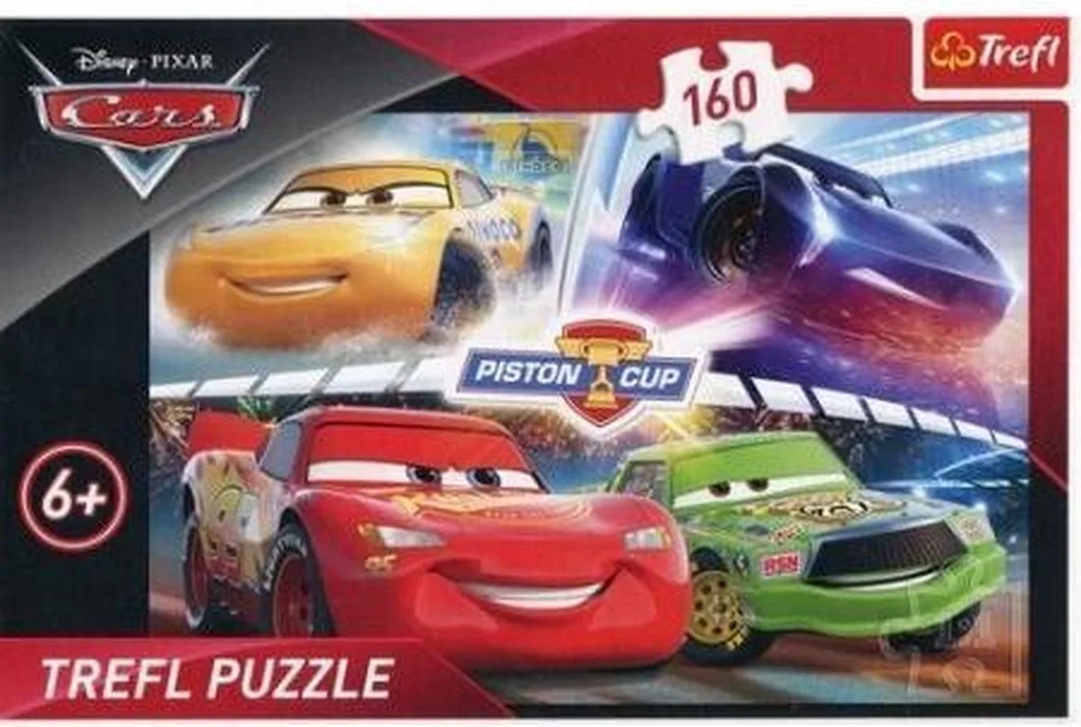 puzzel Disney Cars 3 - 160 stukjes - raceplezier. från Trefl, utgåva Flerfärgad – kartong