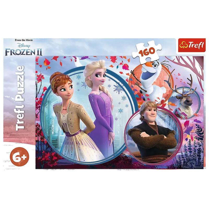 puzzel Disney Frozen 2 - 160 stukjes - Anna Elsa Olaf. von Trefl, Ausgabe Mehrfarbig – Schachtel 2 von 3