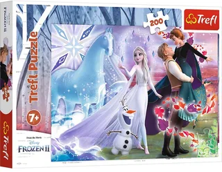 puzzel Disney Frozen 2 - 200 stukjes magische zusterwereld. fra Trefl, Flerfarvet-udgave – æske 1 af 3