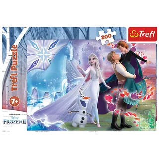 puzzel Disney Frozen 2 - 200 stukjes magische zusterwereld. fra Trefl, Flerfarvet-udgave – æske 2 af 3