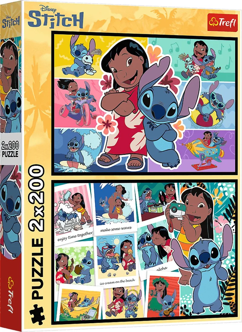 puzzel Disney Lilo & Stitch - 200 stukjes - kinderpuzzel. van Trefl, editie Meerkleurig – doos