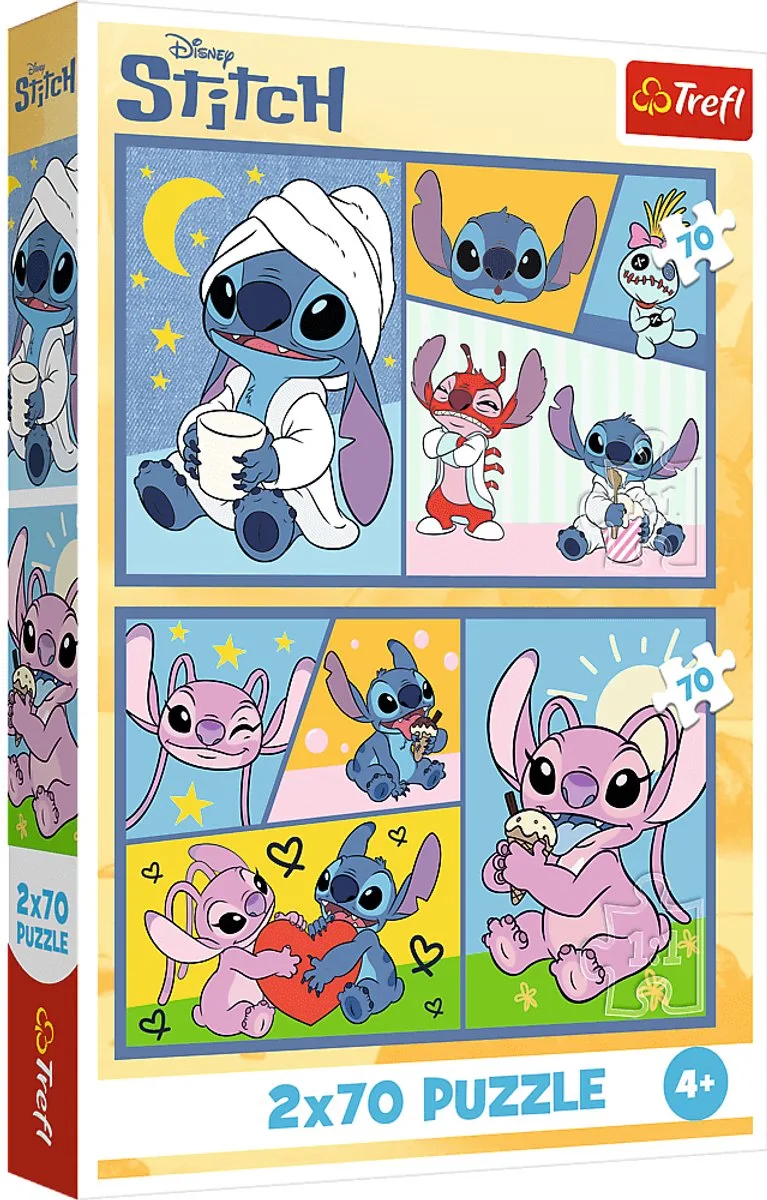 puzzel Disney Lilo&Stitch - 2x70 stukjes FSC Mix. van Trefl, editie Meerkleurig – doos