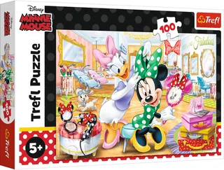 puzzel Disney Minnie - 100 stukjes - Minnie in beauty salon. from Trefl, Multicolour edition – box 1 of 2