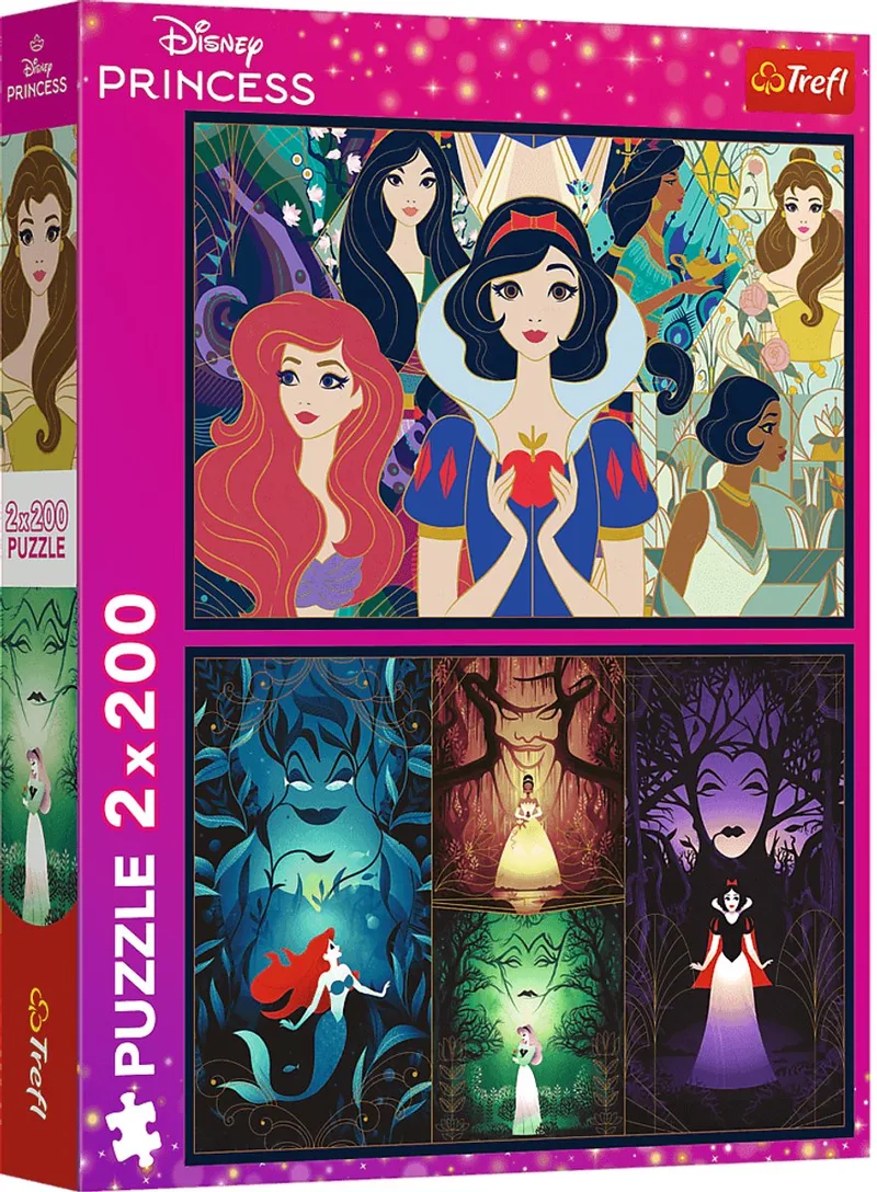 puzzel Disney Princess - 2x200 stukjes - betoverende prinsessen. from Trefl, Multicolour edition – box
