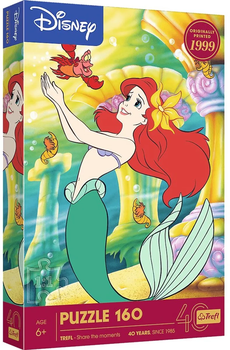 puzzel Disney Princess - Kleine Zeemeermin - 40 jaar jubileum. van Trefl, editie Meerkleurig – doos
