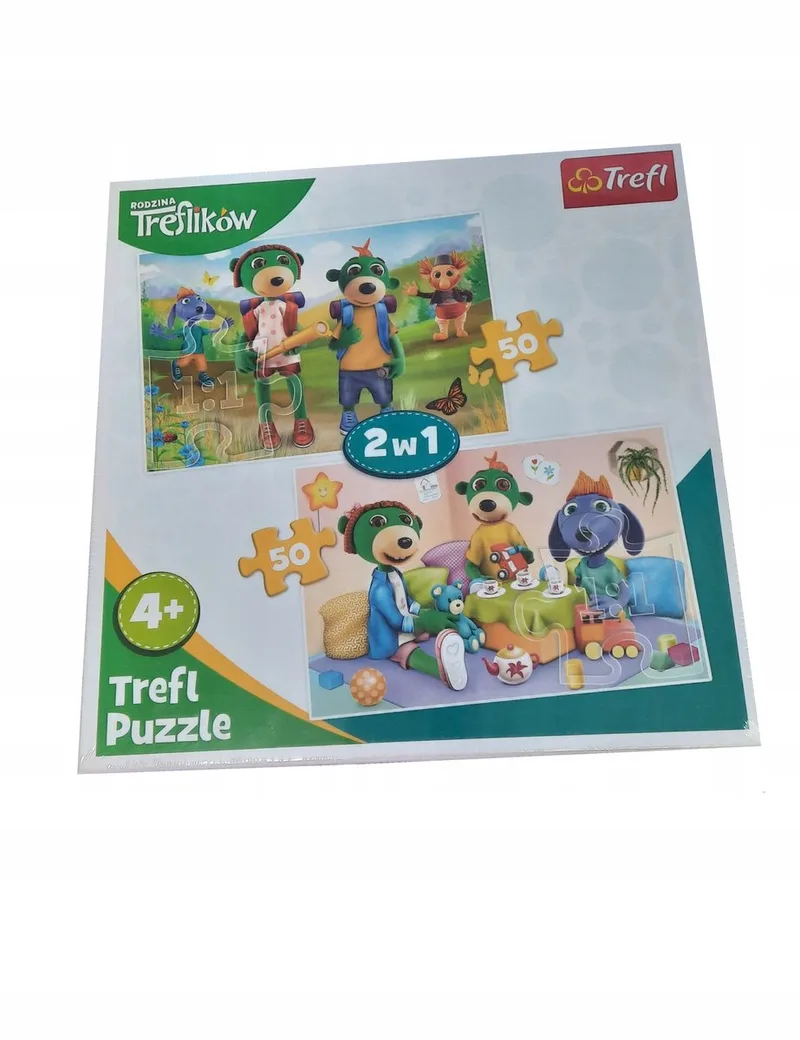 Puzzel "Familie Treflik" - 2x50 Stukjes fra Trefl – æske