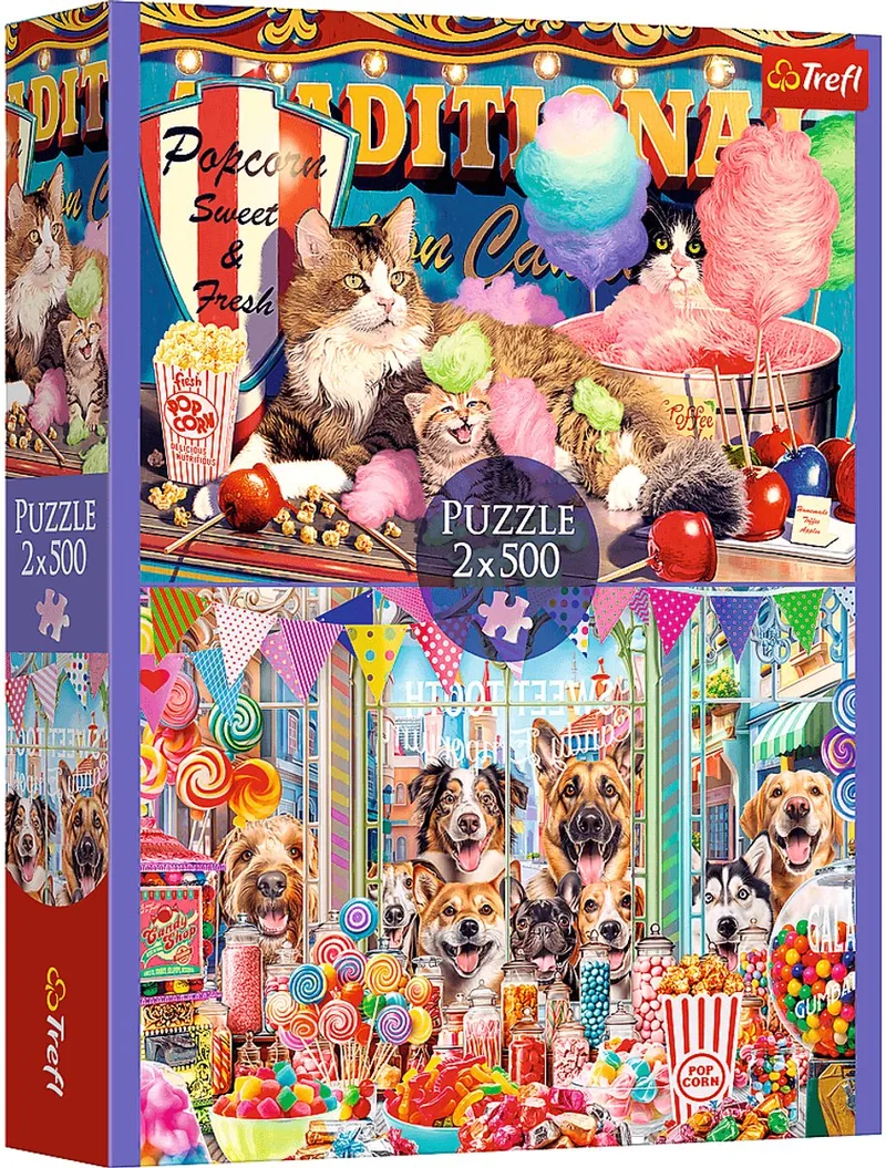 puzzel Fluffy friends - 2-in-1 legpuzzel voor kinderen. van Trefl, editie Meerkleurig – doos