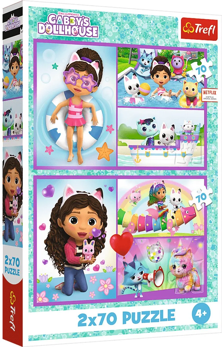 puzzel Gabby's Dollhouse - 2x70 stukjes FSC Mix. van Trefl, editie Meerkleurig – doos