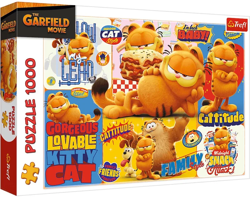 puzzel Garfield 1000 stukjes - cartoon puzzel voor kinderen en volwassenen. van Trefl, editie Meerkleurig – doos