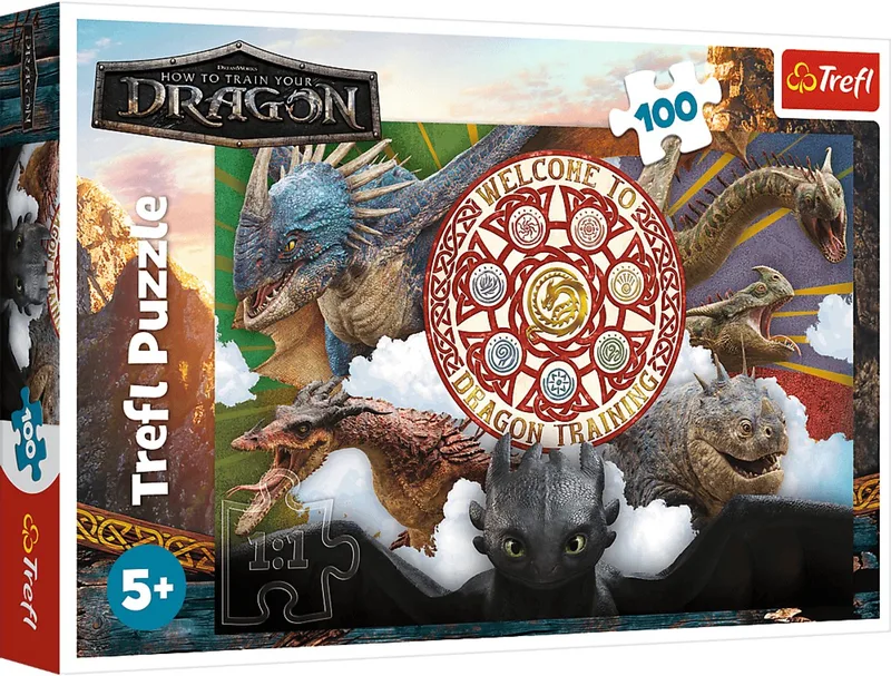 puzzel - How to Train Your Dragon - 100 stukjes - educatief speelgoed. from Trefl, Multicolour edition – box