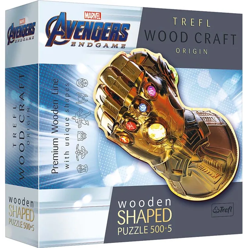 puzzel Infinity Gauntlet Marvel Heroes 500+5 stukjes hout. van Trefl, editie Meerkleurig – doos