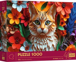puzzel kat - 1000 stukjes - 3D effect premium legpuzzel. from Trefl, Multicolour edition – box 1 of 2