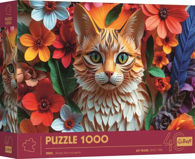 puzzel kat - 1000 stukjes - 3D effect premium legpuzzel. from Trefl, Multicolour edition – box 2 of 2
