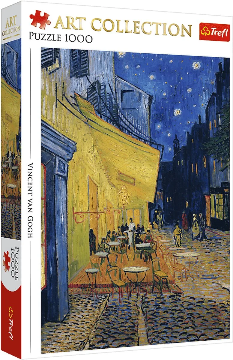 puzzel kunst 1000 stukjes - Café Terrace at Night - FSC karton. de Trefl, édition Multicolore – boîte