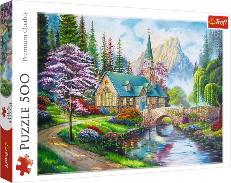 Puzzel - Legpuzzel 500 Stukjes van Trefl, editie Huisje in het bos – doos