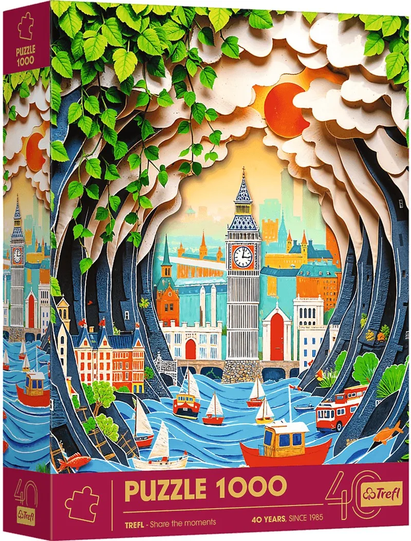 puzzel London 1000 stukjes - legpuzzel volwassenen kinderen. van Trefl, editie Meerkleurig – doos