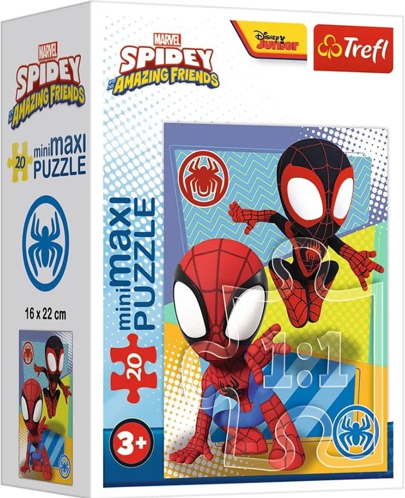 Puzzel met 20 stukjes miniMaxi-Niesamowity Spidey 1 TREFL - Puzzel van 20 stukken van Trefl – doos