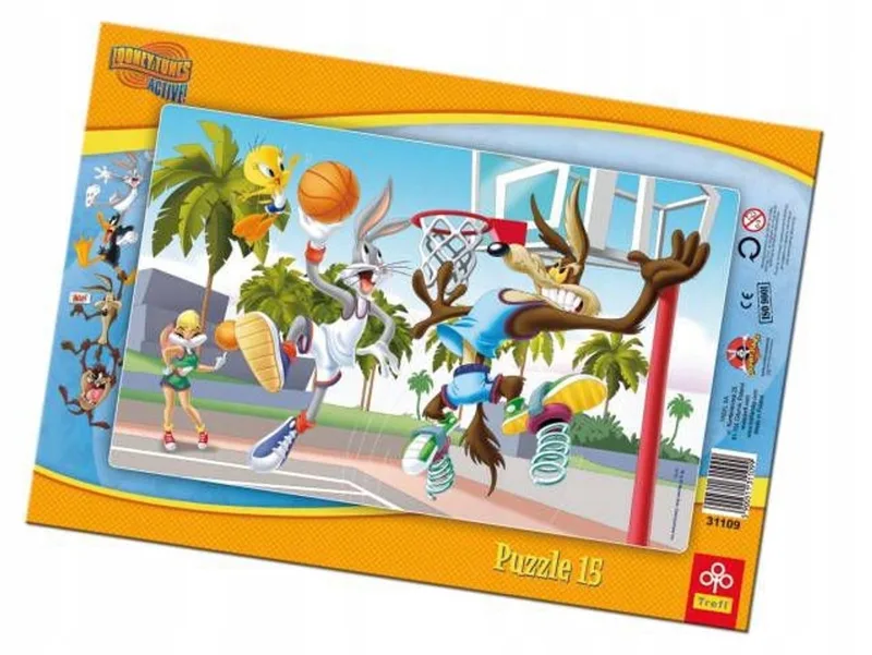 Puzzel met Frame - Bugs Bunny Basketball 15 stukjes fra Trefl – æske