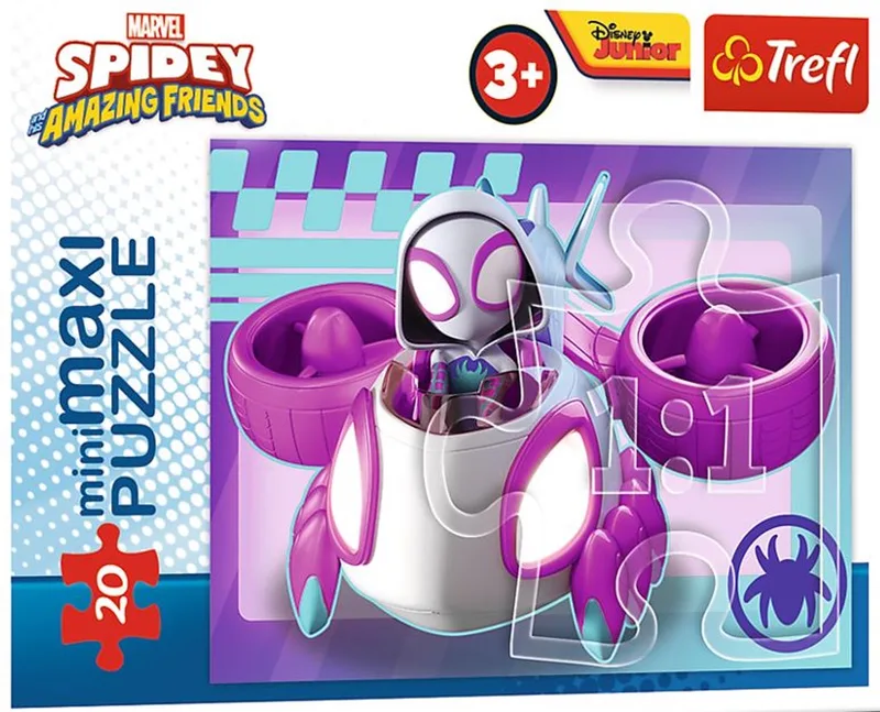 puzzel MiniMaxi puzzel - Spidey - 20 stukjes superheld. de Trefl, édition Multicolore – boîte
