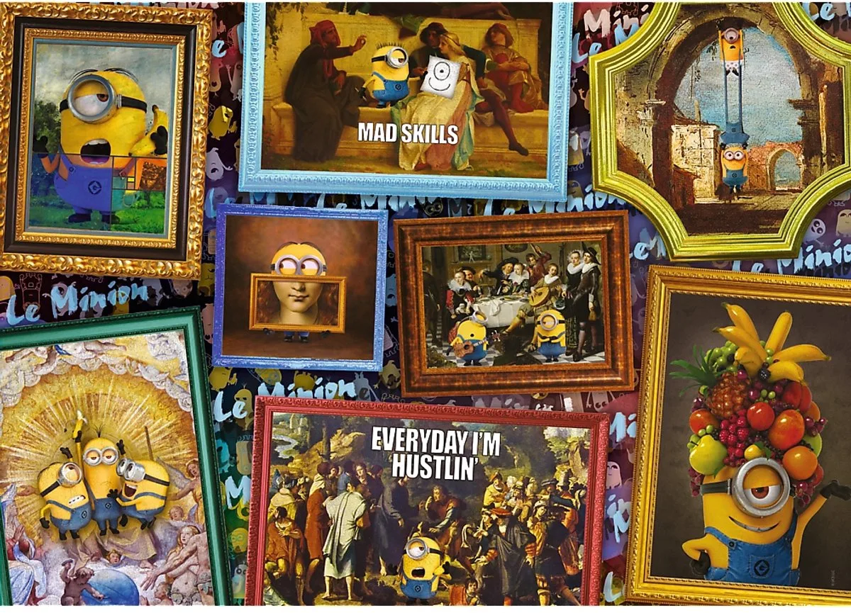 puzzel - Minions Galerij - 1000 stukjes - Cartoon. van Trefl, editie Meerkleurig – doos