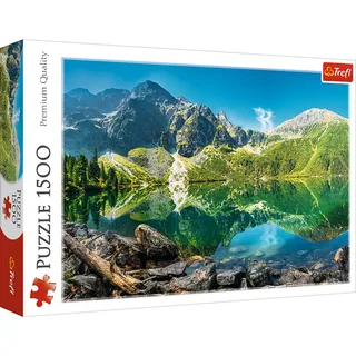 puzzel Morskie Oko meer Tatra Polen 1500 stukjes premium karton. de Trefl, édition Multicolore – boîte 2 sur 2