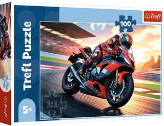 puzzel motorfiets - 100 stukjes - FSC Mix - kinderpuzzel. from Trefl, Multicolour edition – box 1 of 2