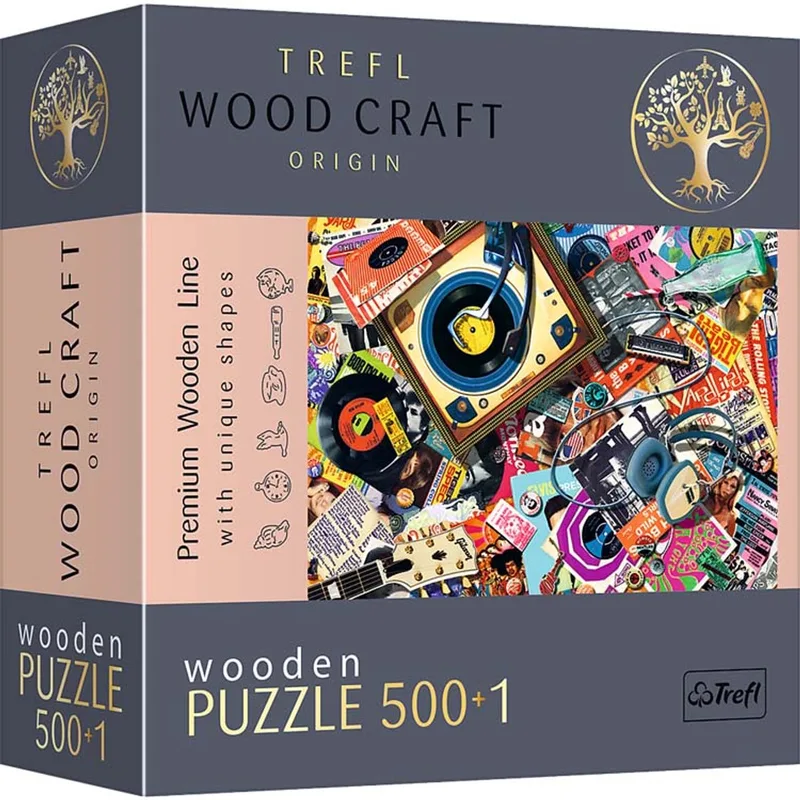 puzzel muziekwereld 500+1 stuk FSC karton kleurrijk. from Trefl, Multicolour edition – box