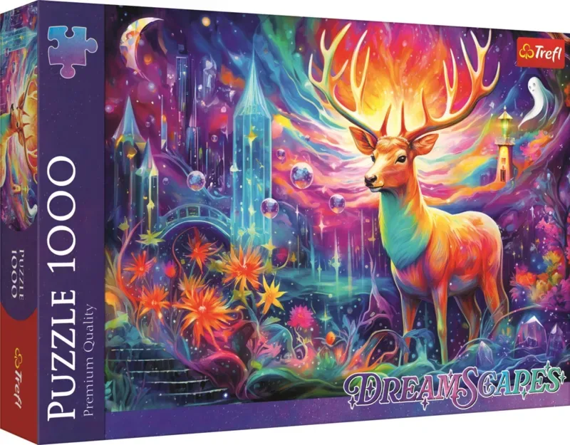 puzzel Mystical Deer - 1000 stukjes karton FSC. von Trefl, Ausgabe Mehrfarbig – Schachtel 2 von 2