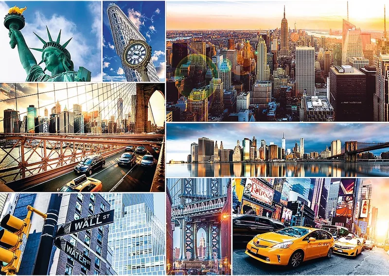 puzzel - New York collage - 4000 stukjes legpuzzel karton. van Trefl, editie Meerkleurig – doos
