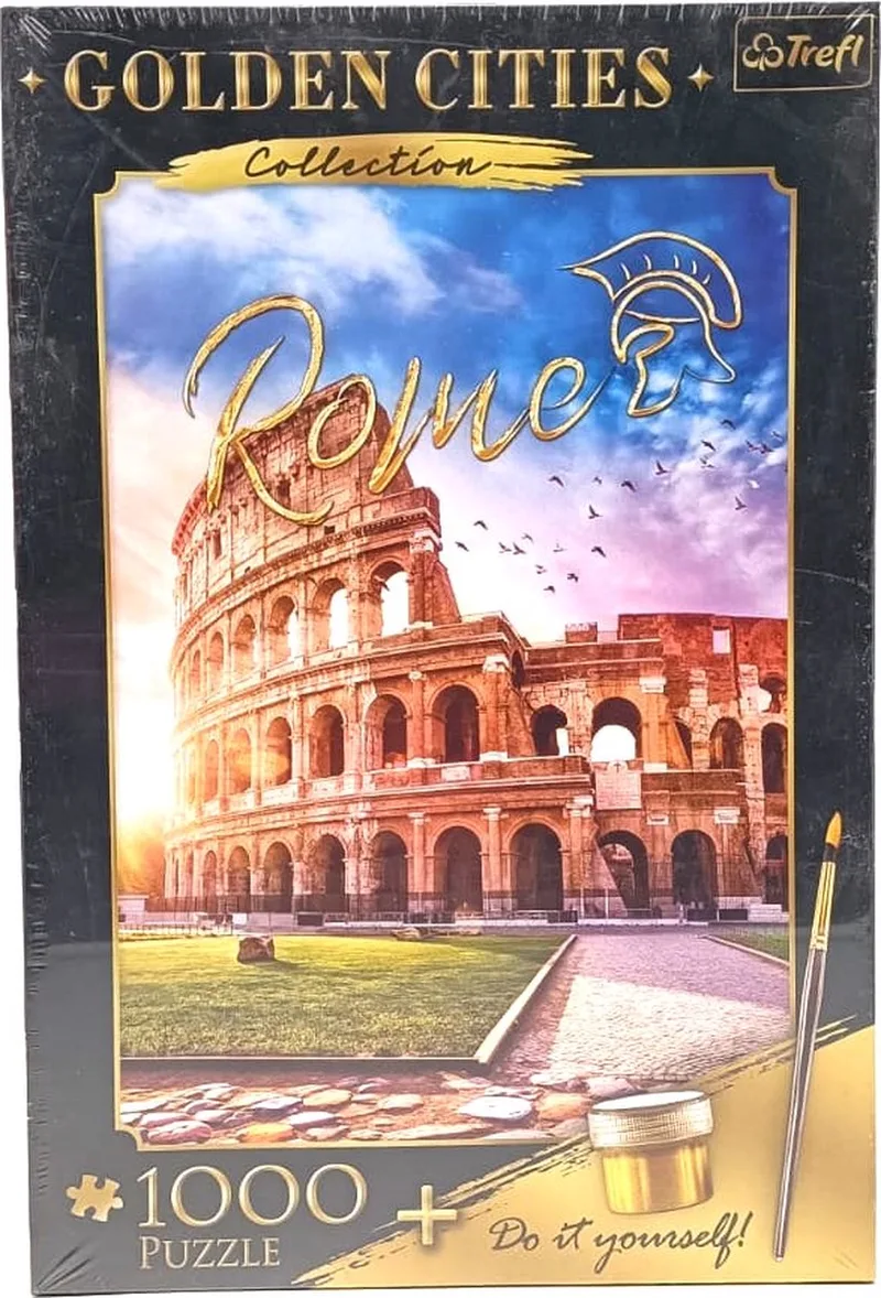 Puzzel - Rome - DIY Puzzel - 1000 Stukjes - Golden Cities Collection van Trefl, editie Meerkleurig – doos