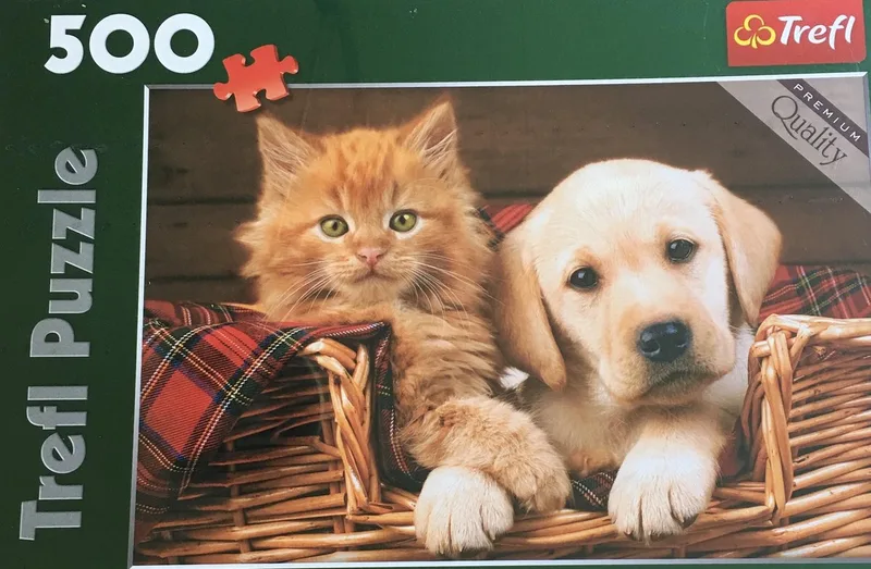 Puzzel Samen Vrolijker 500 Stukjes - 48x34 cm de Trefl – boîte