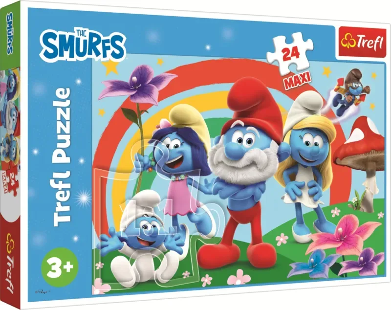 puzzel Smurfen 24 maxi - kinderpuzzel The Smurfs. van Trefl, editie Meerkleurig – doos 2 van 2