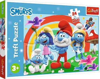 puzzel Smurfen 24 maxi - kinderpuzzel The Smurfs. van Trefl, editie Meerkleurig – doos 1 van 2