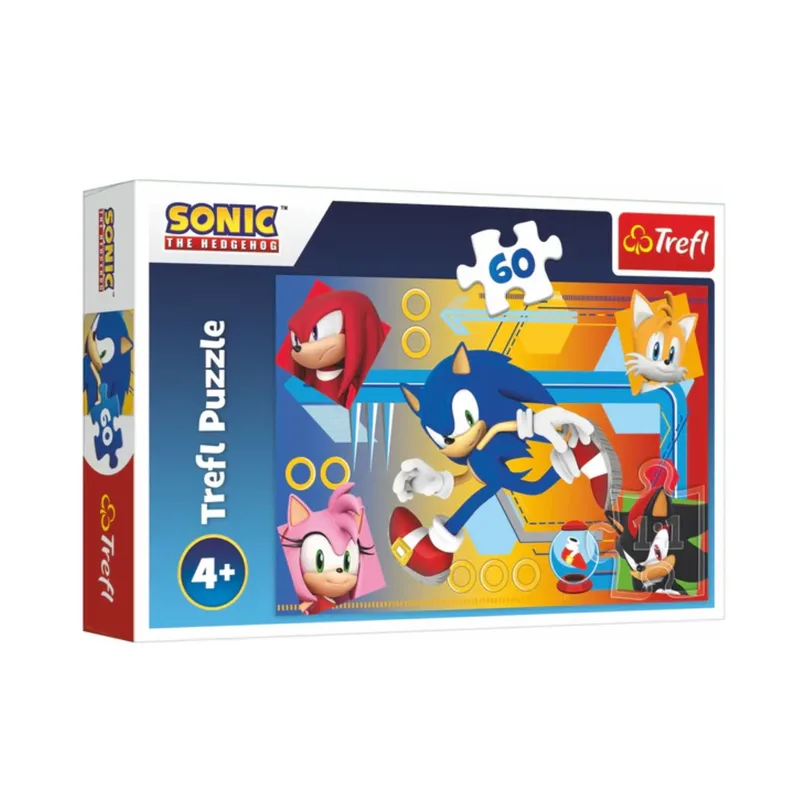 puzzel - Sonic The Hedgehog - 60 stukjes - kleurrijke legpuzzel. van Trefl, editie Meerkleurig – doos 2 van 2